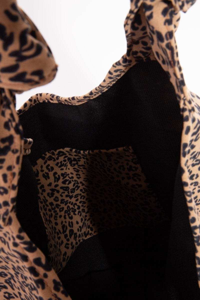 Fame Leopard Knotted Strap Shoulder Bag - Trendsi - Flyclothing LLC