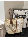 Woven Straw Shoulder Bag - Trendsi - Flyclothing LLC