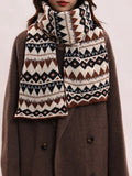 Vintage Geometric Knitted Scarf - Trendsi - Flyclothing LLC