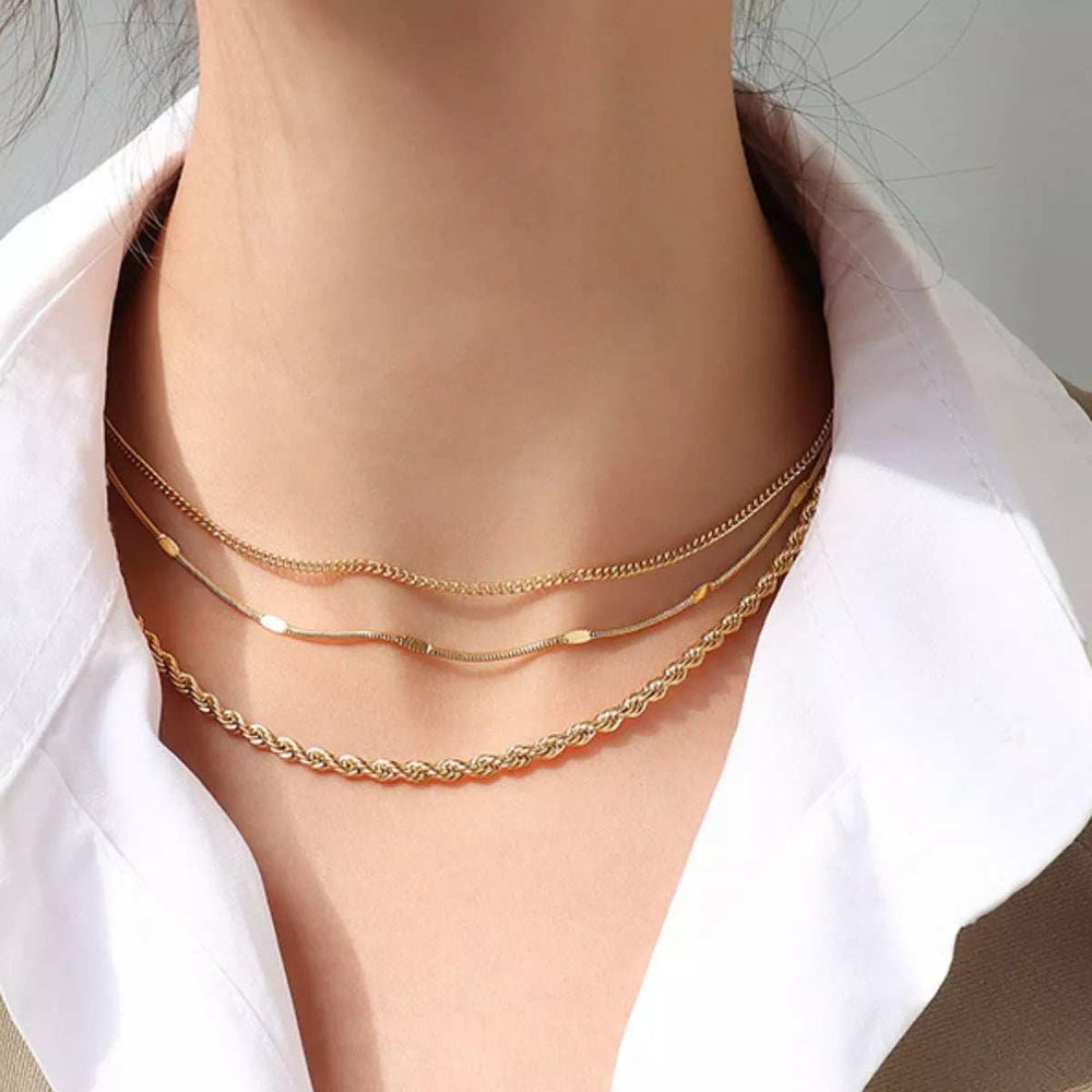 Titanium Steel Chain Necklace - Trendsi - Flyclothing LLC