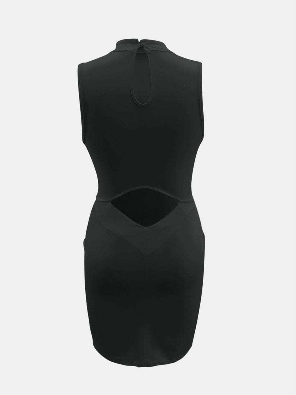 Cutout Mock Neck Sleeveless Dress - Trendsi - Flyclothing LLC