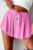 Drawstring High Waist Lined Active Skorts - Trendsi - Flyclothing LLC