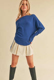 Aemi + Co One Shoulder Long Sleeve Knit Top - Trendsi - Flyclothing LLC
