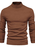 Men's Mock Neck Long Sleeve Sweater - Trendsi - Flyclothing LLC