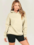Dropped Shoulder Long Sleeve Hoodie - Trendsi - Flyclothing LLC