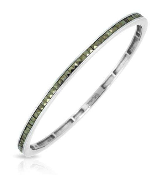Accent Marcasite Bangle - Belle Étoile Jewelry - Flyclothing LLC