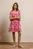 BiBi Aztec Woven Printed Contrast Binding Dress - Trendsi - Flyclothing LLC