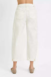 RISEN Full Size High Rise Barrel Cropped Jeans Plus Size - Trendsi - Flyclothing LLC