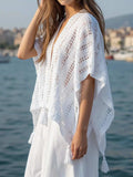 Openwork Tassel Open Front Knit Cover Up - Trendsi - Flyclothing LLC
