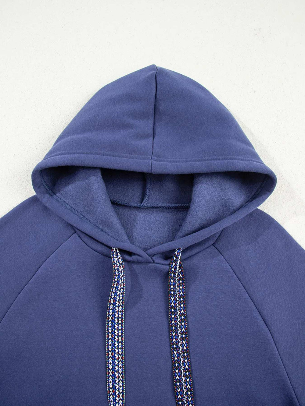 Fleece Lined Adjustable Drawstring Oversize Tunic Hoodie - Trendsi - Flyclothing LLC