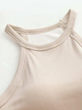 Grecian Neck Tank With Chest Pads - Trendsi - Flyclothing LLC