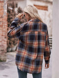 Plaid Button-Down Long Sleeve Shirt - Trendsi - Flyclothing LLC