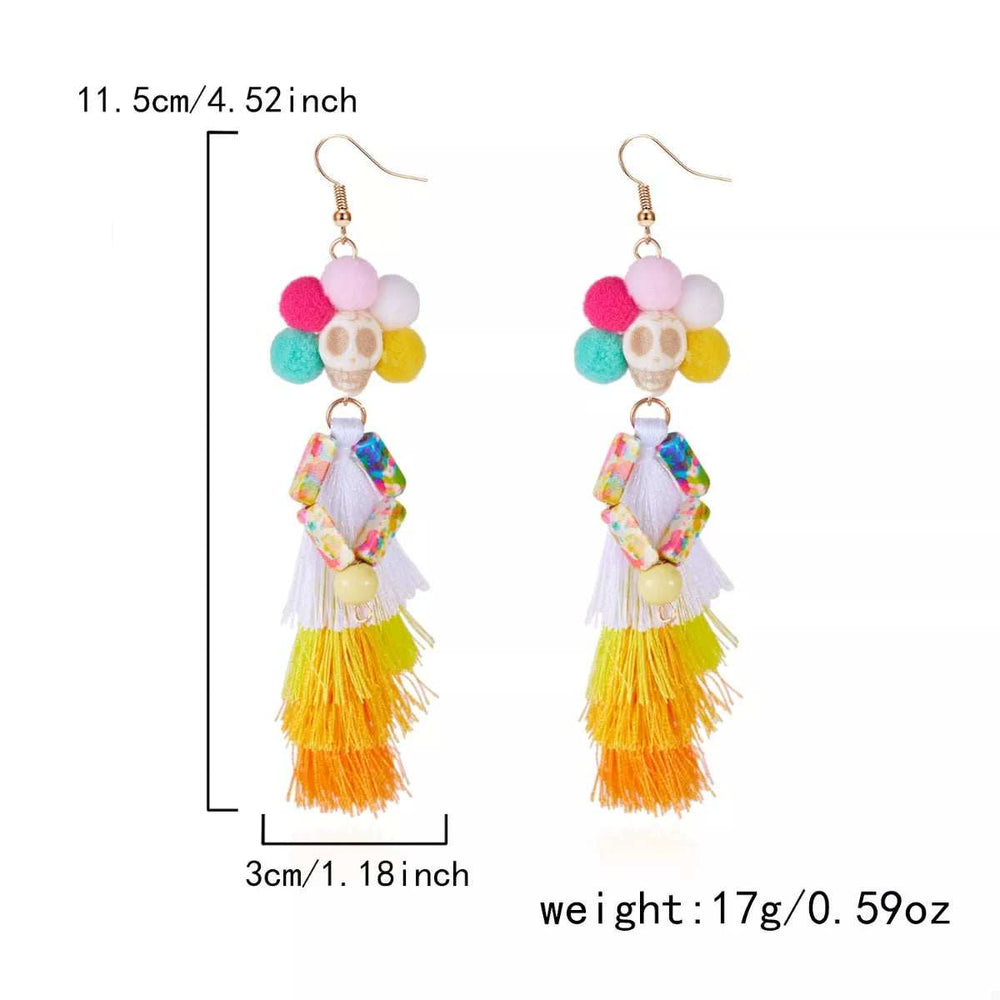 Halloween Ghost Tassel Drop Earrings - Trendsi - Flyclothing LLC