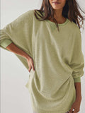 Round Neck Long Sleeve Sweatshirt - Trendsi - Flyclothing LLC