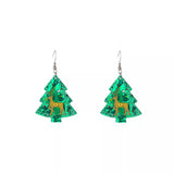 Christmas Tree Glitter Dangle Earrings - Trendsi - Flyclothing LLC