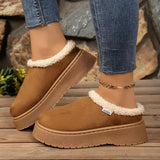 Plush Lined Platform Boots - Trendsi - Flyclothing LLC