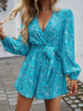 Devine Tied Surplice Long Sleeve Romper - Trendsi - Flyclothing LLC