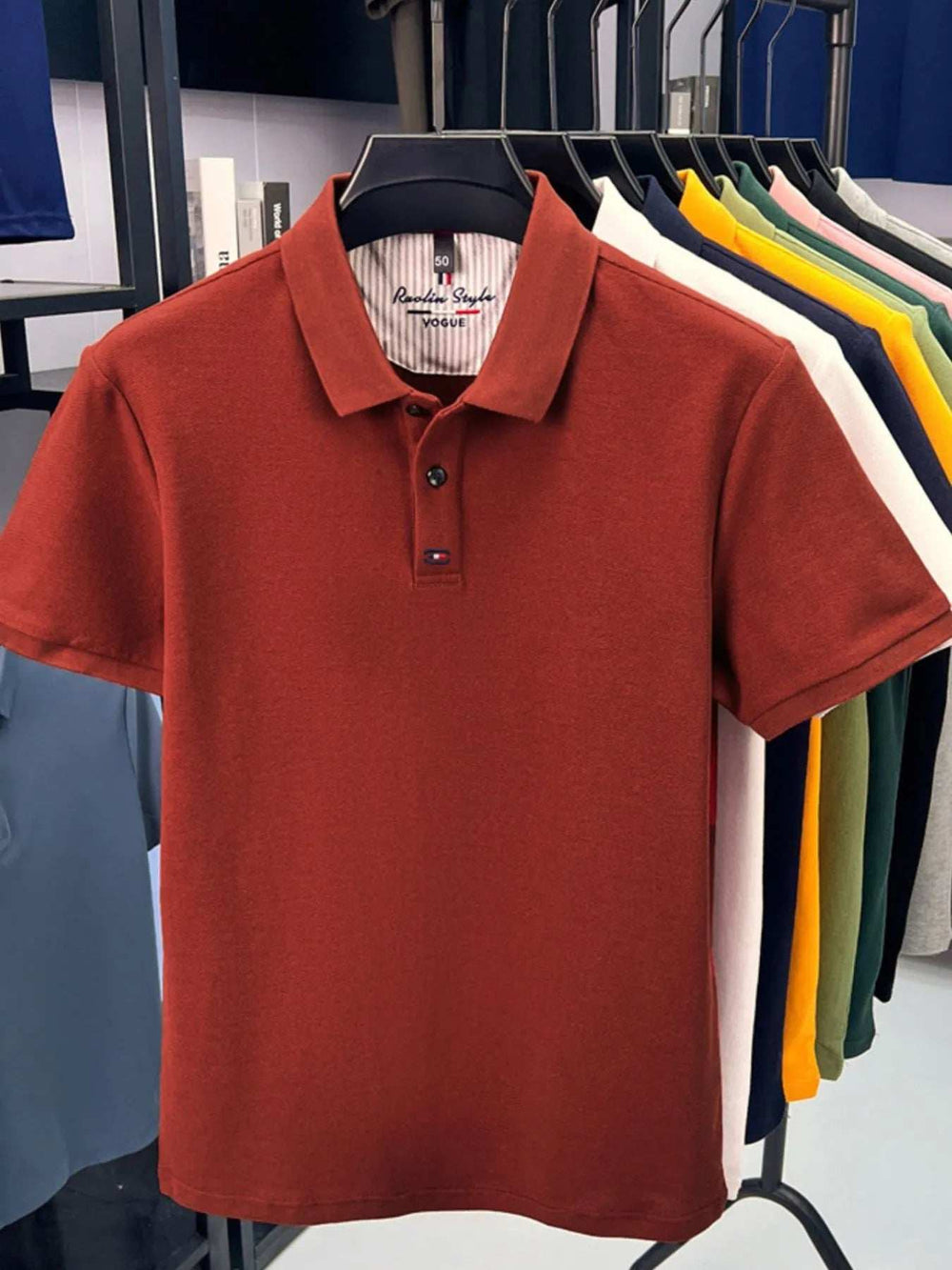 Men's Plus Size Collared Neck Short Sleeve Polo - Trendsi - Flyclothing LLC