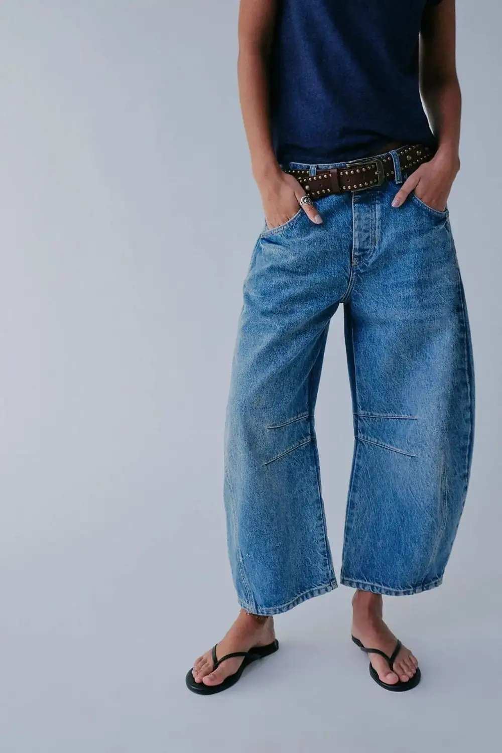 Wide Leg Jeans with Pockets - Trendsi - Flyclothing LLC