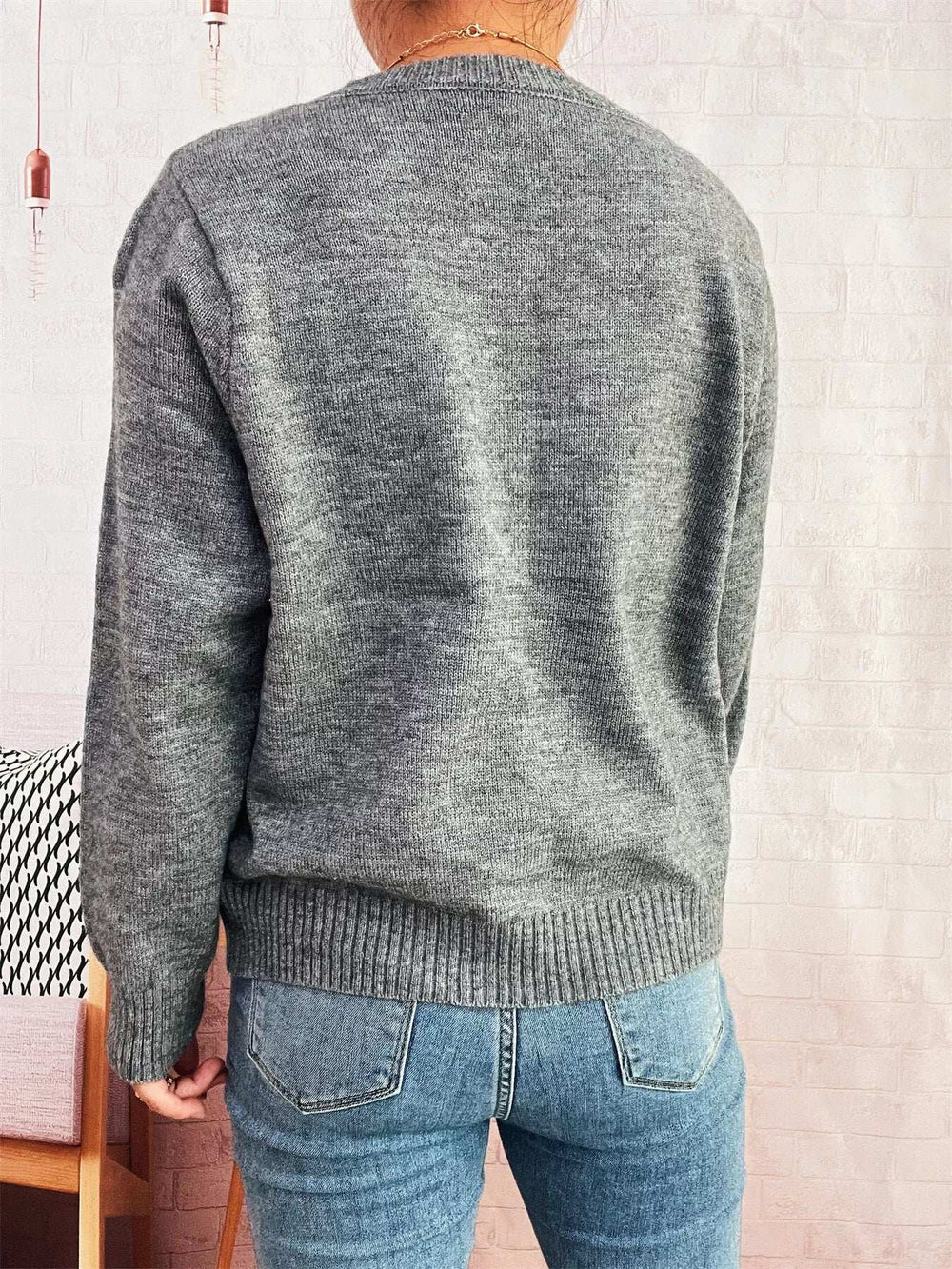 Floral Ribbed Hem Tie Front Cardigan - Trendsi - Flyclothing LLC