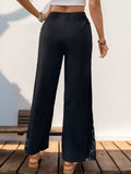 Lace Detail Wide Leg Pants - Trendsi - Flyclothing LLC