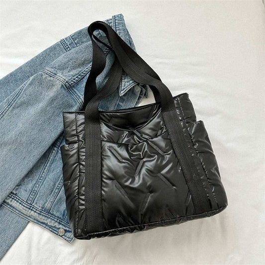 Polyester Tote Bag with Zipper - Trendsi - Flyclothing LLC