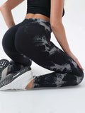 Tie-Dye High Waist Active Leggings - Trendsi - Flyclothing LLC
