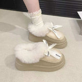 Round Toe Platform Boots - Trendsi - Flyclothing LLC