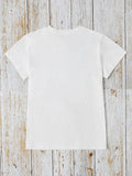 HAPPY EASTER Round Neck Short Sleeve T-Shirt - Trendsi - Flyclothing LLC