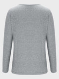 Crisscross V-Neck Long Sleeve T-Shirt - Trendsi - Flyclothing LLC