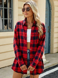 Plaid Button Up Long Sleeve Shirt - Trendsi - Flyclothing LLC