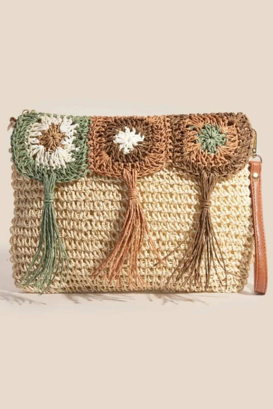 Fame Intricate Tassel Braided Crossbody Bag - Trendsi - Flyclothing LLC