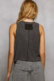POL Ribbed Round Neck Cropped Tank with Lace Detail - Trendsi - Flyclothing LLC