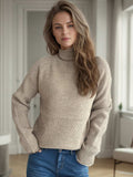 Turtleneck Long Sleeve Sweater - Trendsi - Flyclothing LLC