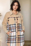 Pocketed Plaid Long Sleeve Mini Shirt Dress - Trendsi - Flyclothing LLC