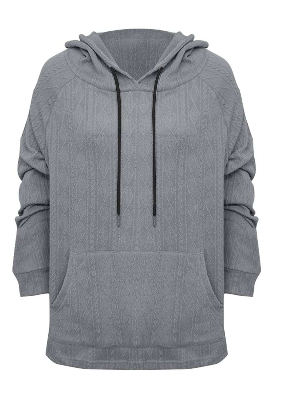 Full Size Drawstring Long Sleeve Hoodie - Trendsi - Flyclothing LLC
