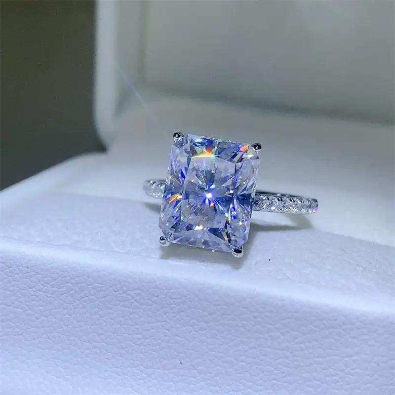 5 Carat Moissanite Zircon 925 Sterling Silver Ring - Trendsi - Flyclothing LLC