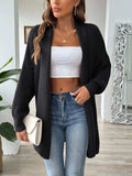 Open Front Long Sleeve Cardigan - Trendsi - Flyclothing LLC