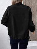 Pocketed Zip Up Long Sleeve Jacket - Trendsi - Flyclothing LLC