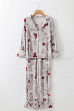 Printed Long Sleeve Top and Pants Lounge Set - Trendsi - Flyclothing LLC