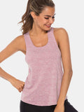 Full Size Scoop Neck Wide Strap Active Tank - Trendsi - Flyclothing LLC