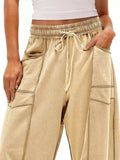 Drawstring Wide Leg Pants - Trendsi - Flyclothing LLC
