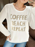 Letter Graphic Round Neck Long Sleeve Sweater - Trendsi - Flyclothing LLC