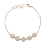 0.8ct CZ Goldtone Pave Disc Bracelet - JGI - Flyclothing LLC