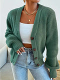 Chunky Knit Button-Down Cardigan - Trendsi - Flyclothing LLC