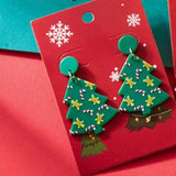 Christmas Tree Drop Earrings - Trendsi - Flyclothing LLC