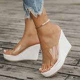 Open Toe Wedge Sandals - Trendsi - Flyclothing LLC
