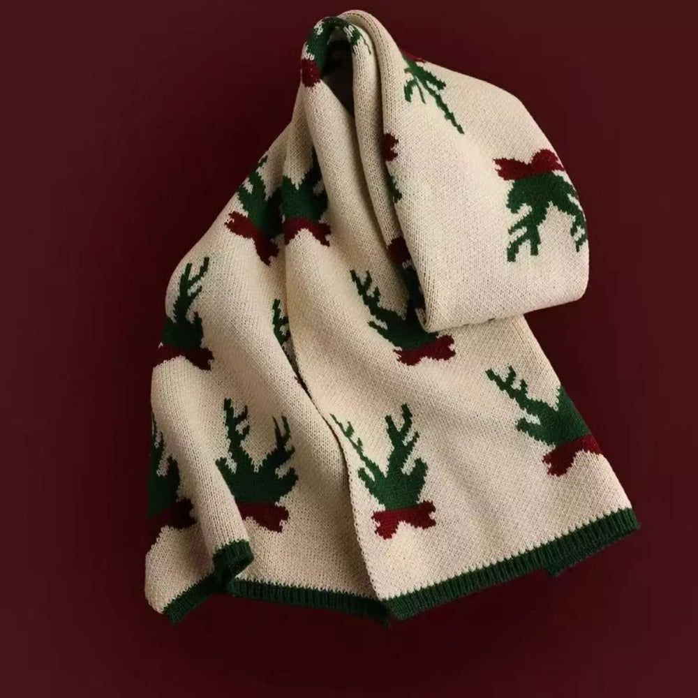 Christmas Knitted Scarf - Trendsi - Flyclothing LLC