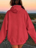Drawstring Dropped Shoulder Hoodie - Trendsi - Flyclothing LLC