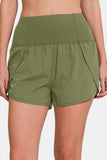 Zenana High-Waisted Zippered Back Pocket Active Shorts - Trendsi - Flyclothing LLC